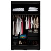 Guarda-Roupa Solteiro Cancun 2 Portas 2 Gavetas Preto - Fama Móveis