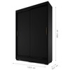 Guarda-Roupa Solteiro Cancun 2 Portas 2 Gavetas Preto - Fama Móveis
