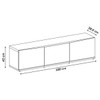 Rack para TV Até 60 Polegadas Eros 1,80 2 Portas 1 Gaveta Noce/Cinza Perola - Casa D