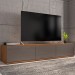 Rack para TV Até 60 Polegadas Eros 1,80 2 Portas 1 Gaveta Noce/Cinza Perola - Casa D