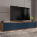 Rack para TV Até 60 Polegadas Eros 1,80 2 Portas 1 Gaveta Cedro/Azul Cobalto - Casa D