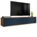 Rack para TV Até 60 Polegadas Eros 1,80 2 Portas 1 Gaveta Cedro/Azul Cobalto - Casa D