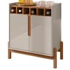 Bar Liz 2 Portas Off White/Cedro - Casa D