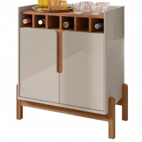 Bar Liz 2 Portas Off White/Cedro - Casa D