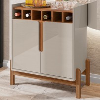 Bar Liz 2 Portas Off White/Cedro - Casa D