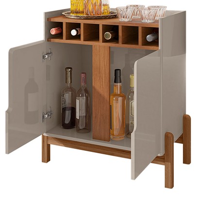 Bar Liz 2 Portas Off White/Cedro - Casa D