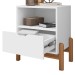 Mesa de Cabeceira Antares 1 Gaveta Branco - Casa D