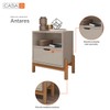 Mesa de Cabeceira Antares 1 Gaveta Off White - Casa D
