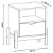 Mesa de Cabeceira Antares 1 Gaveta Off White - Casa D