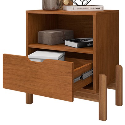 Mesa de Cabeceira Antares 1 Gaveta Cedro - Casa D