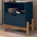 Mesa de Cabeceira Antares 1 Gaveta Azul Cobalto - Casa D