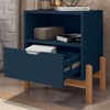 Mesa de Cabeceira Antares 1 Gaveta Azul Cobalto - Casa D
