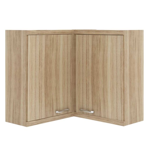 Armário Aéreo Cozinha de Canto 90 Cm Sicília Marrom - Multimóveis