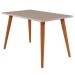 Mesa de Jantar 4 Lugares Adele Madeira/Off White/Nude - Cimol