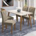 Mesa de Jantar 4 Lugares Adele Madeira/Off White/Joli - Cimol