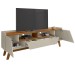 Rack para TV Até 70 Polegadas Florença 2 Portas 1 Gaveta Off White/Nature - Bechara