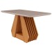 Mesa de Jantar 4 Lugares Agata Nature/Off White/Madeira/Joli - Cimol