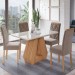 Mesa de Jantar 4 Lugares Agata Nature/Off White/Madeira/Joli - Cimol