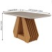 Mesa de Jantar 4 Lugares Agata Nature/Off White/Madeira/Joli - Cimol