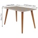 Mesa de Jantar 4 Lugares Adele 100% Mdf Madeira/Off White/Nature/Nude - Cimol