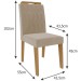 Mesa de Jantar 4 Lugares Adele 100% Mdf Madeira/Off White/Nature/Nude - Cimol