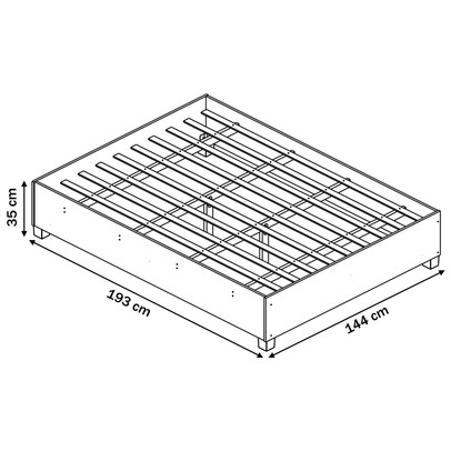 Cama Box Casal Alasca Cinamomo - Pnr Móveis