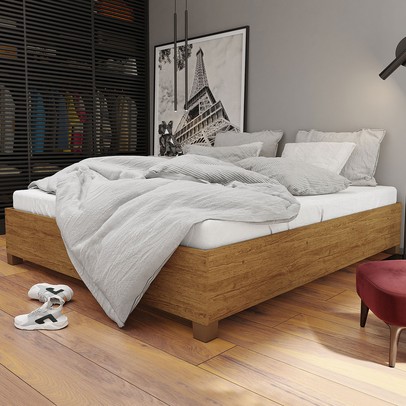 Cama Box Casal Alasca Cinamomo - Pnr Móveis