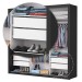 Guarda-Roupa Casal 3 Portas de Correr com Espelho 4 Gavetas Isabela Luxo Preto - Carioca Móveis