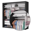 Guarda-Roupa Casal 3 Portas de Correr com Espelho 4 Gavetas Isabela Luxo Preto - Carioca Móveis