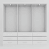 Guarda-Roupa Casal Bergamo 6 Portas 9 Gavetas Branco - Evidencia Móveis