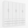 Guarda-Roupa Casal Piemonte 6 Portas 9 Gavetas Branco - Panorama Móveis