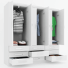 Guarda-Roupa Casal Piemonte 6 Portas 9 Gavetas Branco - Panorama Móveis