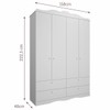 Guarda-Roupa de Bebê Encanto 4 Portas 4 Gavetas 100% Mdf Branco - Permóbili