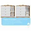Cômoda de Bebê Encanto 1 Porta 4 Gavetas 100% Mdf Nature/Branco - Permóbili