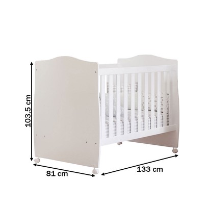 Berço Mini Cama Conforto 100% Mdf Branco - Permóbili