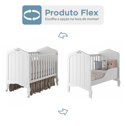 Berço Mini Cama Harmonia 100% Mdf Branco - Permobili