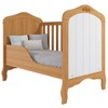Berço Mini Cama Harmonia 100% Mdf Nature/Branco - Permobili