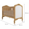 Berço Mini Cama Harmonia 100% Mdf Nature/Branco - Permobili