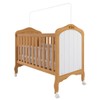 Berço Mini Cama Harmonia 100% Mdf Nature/Branco - Permobili