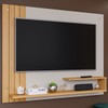 Painel para TV Até 50 Polegadas Dunas 2 Prateleiras Ripado Off White/Nature - Permóbili