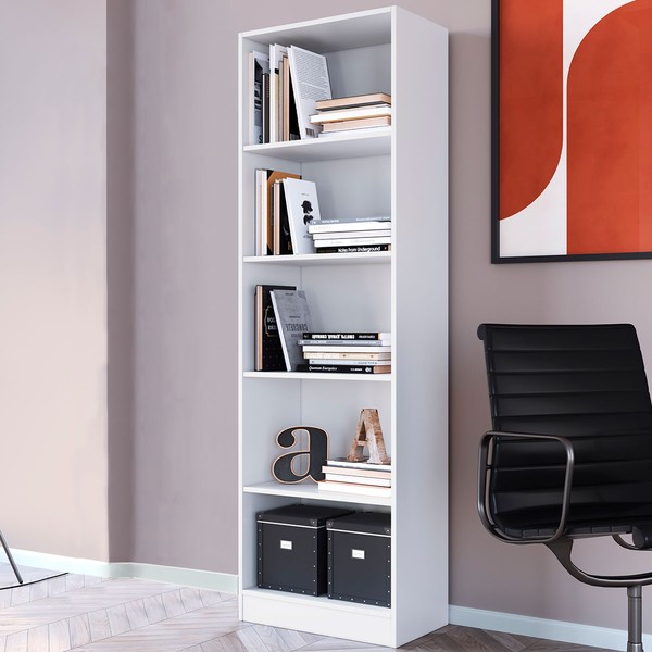 Estante para Livros Palermo 4 Prateleiras Branco - Irm Móveis