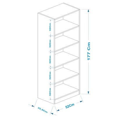 Estante para Livros Palermo 4 Prateleiras Itauba - Irm Móveis