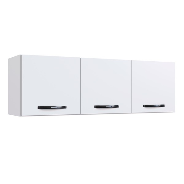 Armário Aéreo Cozinha Light 3 Portas Branco - Irm Móveis