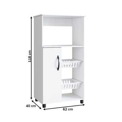 Armário de Cozinha Fruteira Kely 1 Porta Branco - Irm Móveis