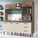 Cozinha Compacta Aline 5 Portas 3 Gavetas Itaúba/Off White - Irm Móveis