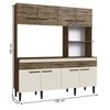 Cozinha Compacta Luisa 8 Portas 1 Gaveta Itaúba/Off White - Irm Móveis
