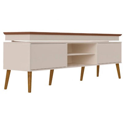 Sala de Estar Completa para TV Até 75 Polegadas Lumina Pinho/Off White - Artely