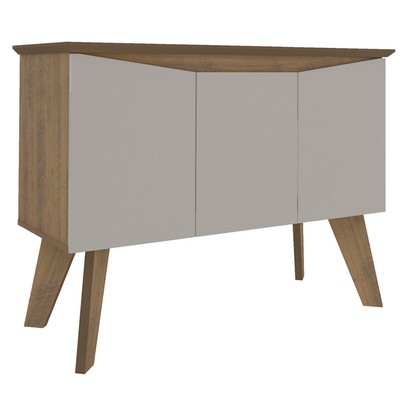 Sala de Estar Completa para TV Até 75 Polegadas Lumina Pinho/Off White - Artely