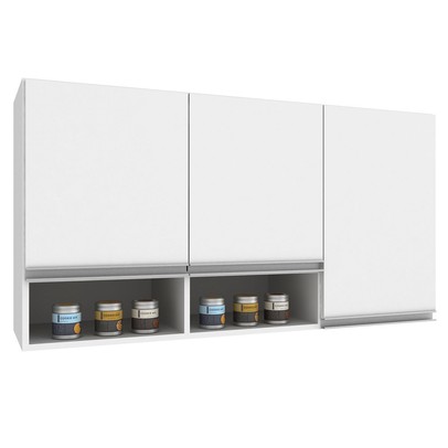 Armário Aéreo Cozinha Athena 3 Portas Branco - Irm Móveis