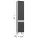 Paneleiro Athena 2 Portas 3 Prateleiras Branco - Irm Móveis